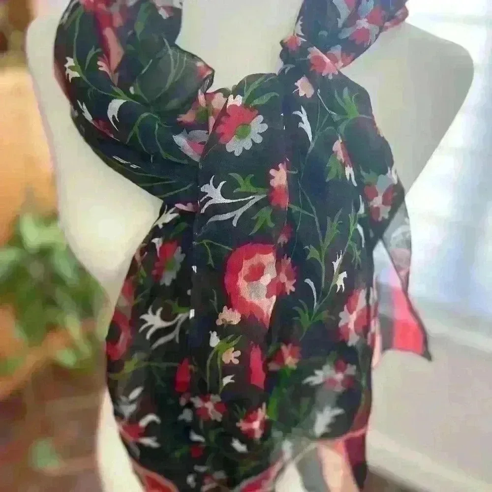 Silk Scarf 100% Silk- Made in India- One Size